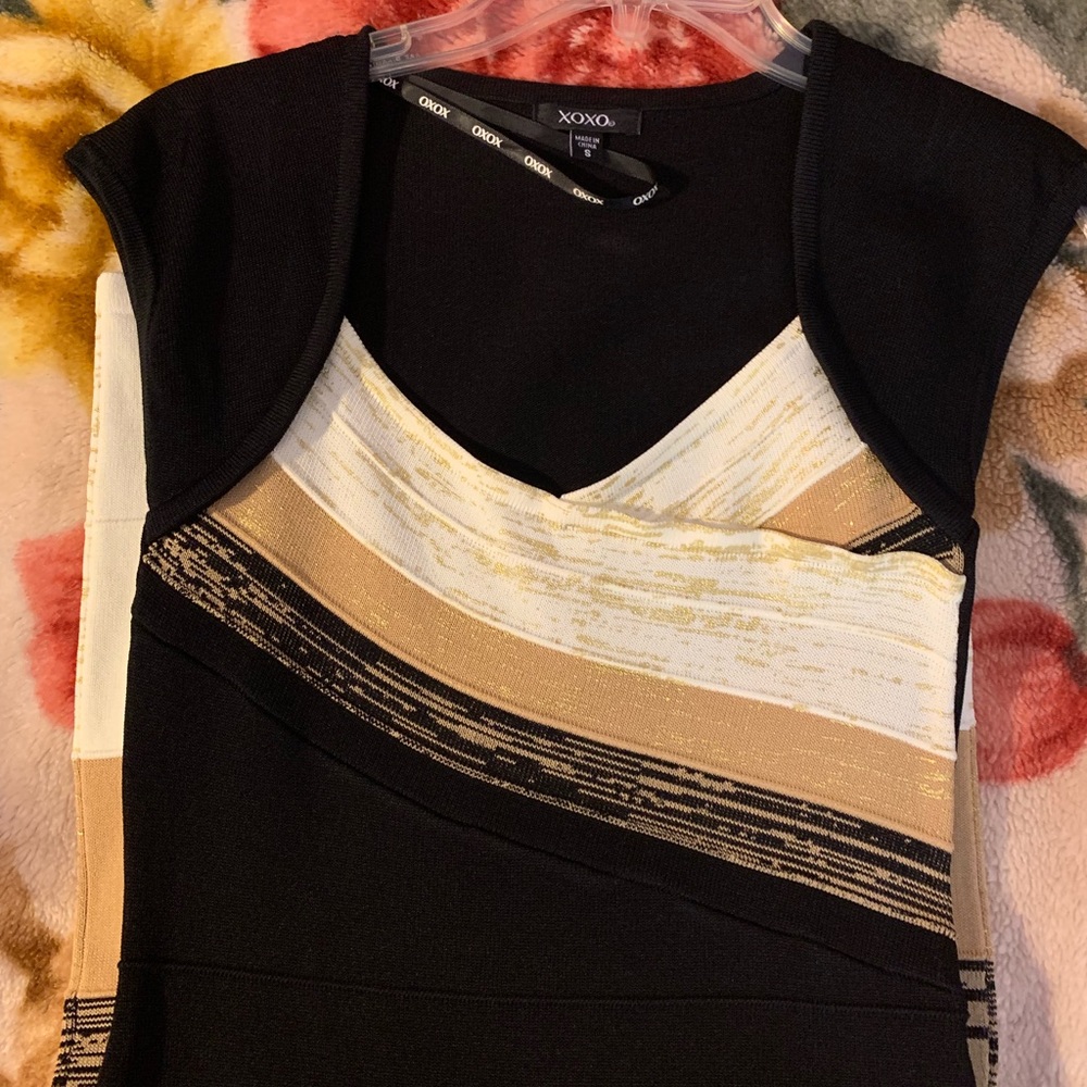 Black and gold dress